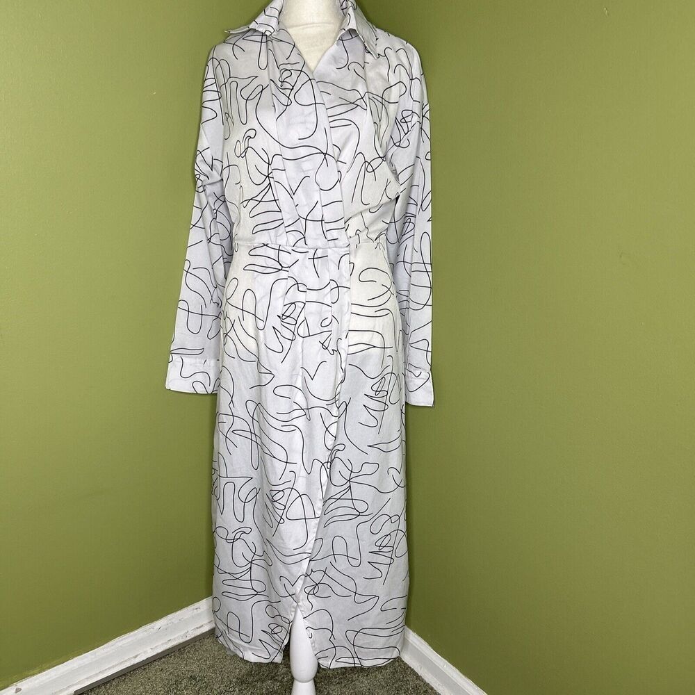 Shein Dress Womens Size Large White Black